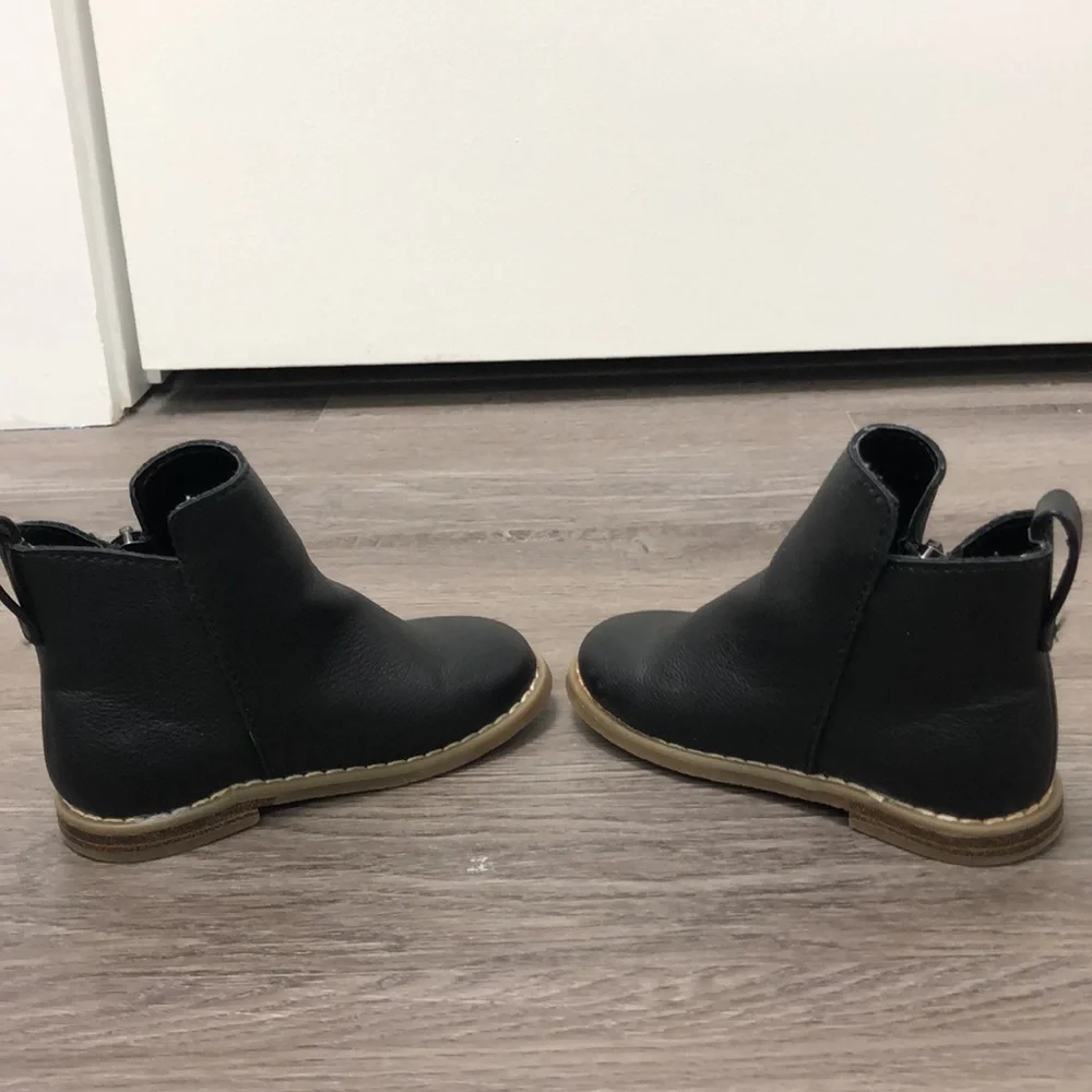 Gap Girls Black Moto Boot - size 7